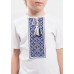 Embroidered t-shirt with short sleeves "Colours" blue/white